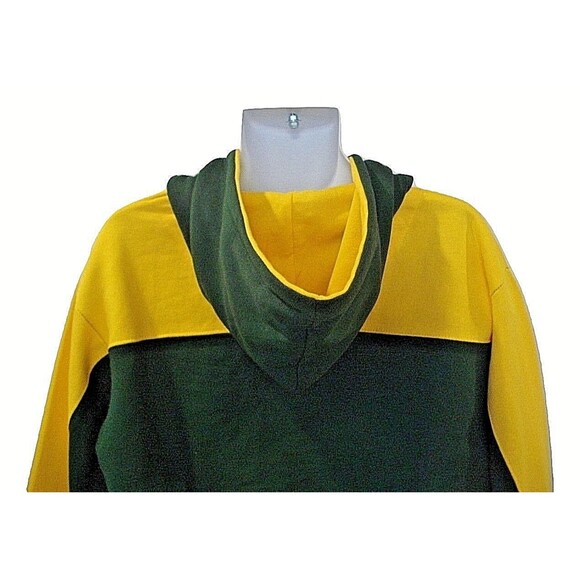 Green Bay Packers Hoodie Sweatshirt Green Yellow Big Block Letters Mens Sz L - Picture 4 of 5